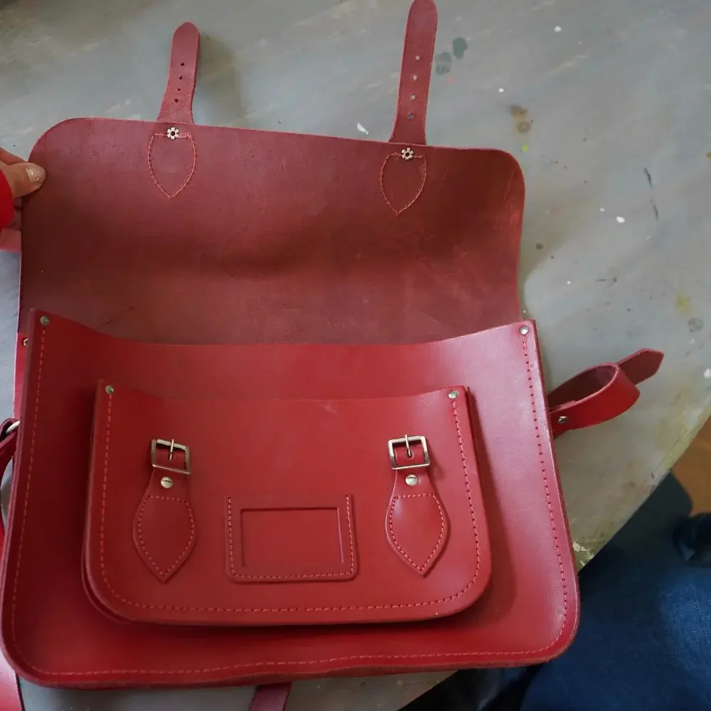 The Cambridge Satchel Company Red Messenger Bag Crossbody Large 13